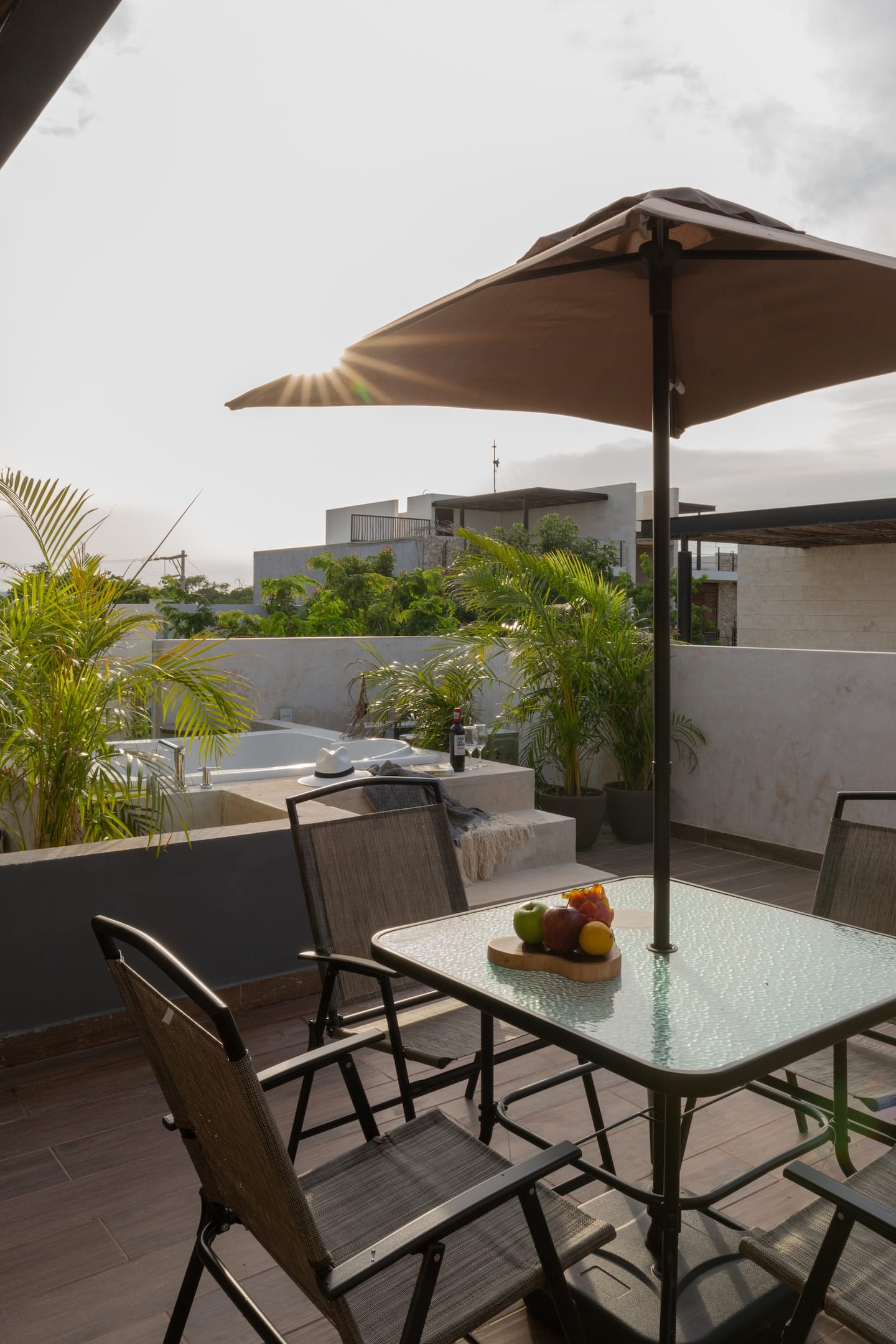 Parasol at the rooftop